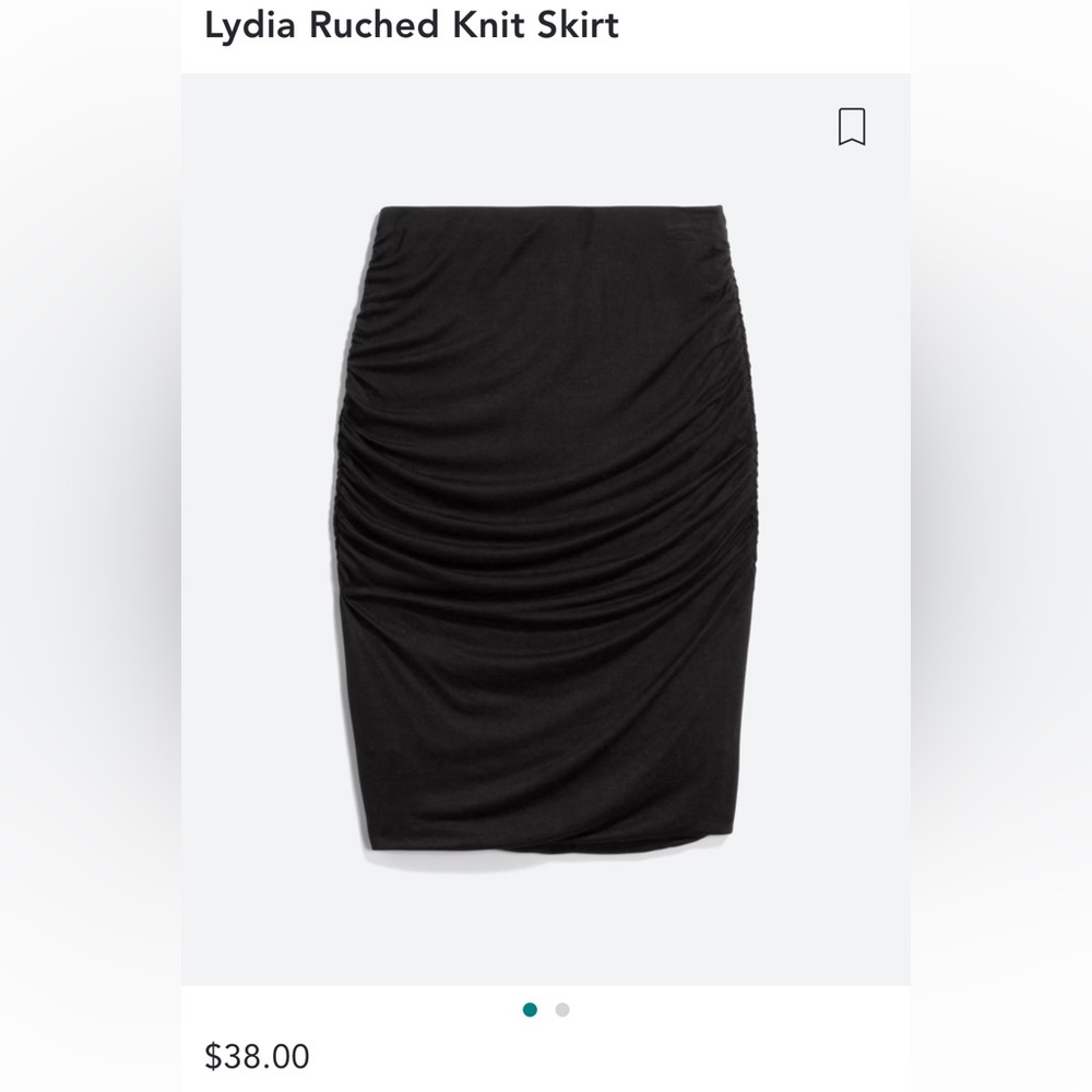 Lydia C Ruched Black Skirt